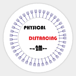 Social distancing keep the distance 2m Sticker